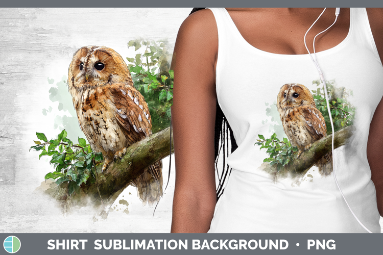 Tawny Owl Owls Sketch Shirt Sublimation Design