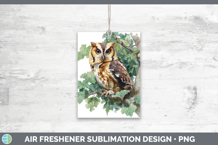 Tufted Owl Owls Sketch Air Freshener Sublimation Design