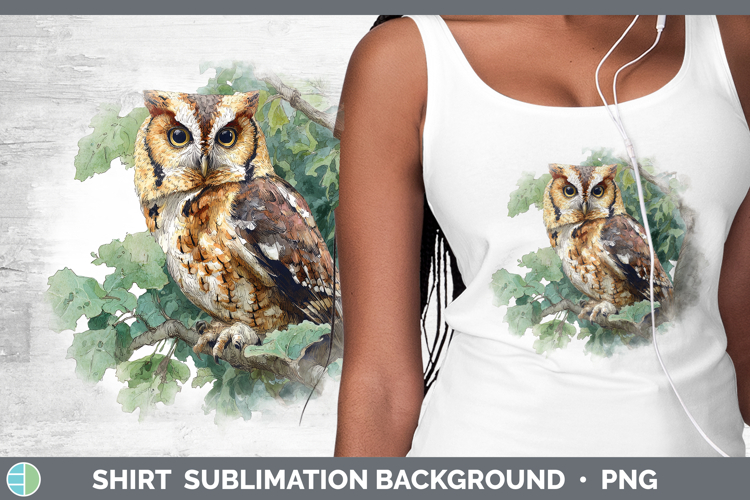 Tufted Owl Owls Sketch Shirt Sublimation Design