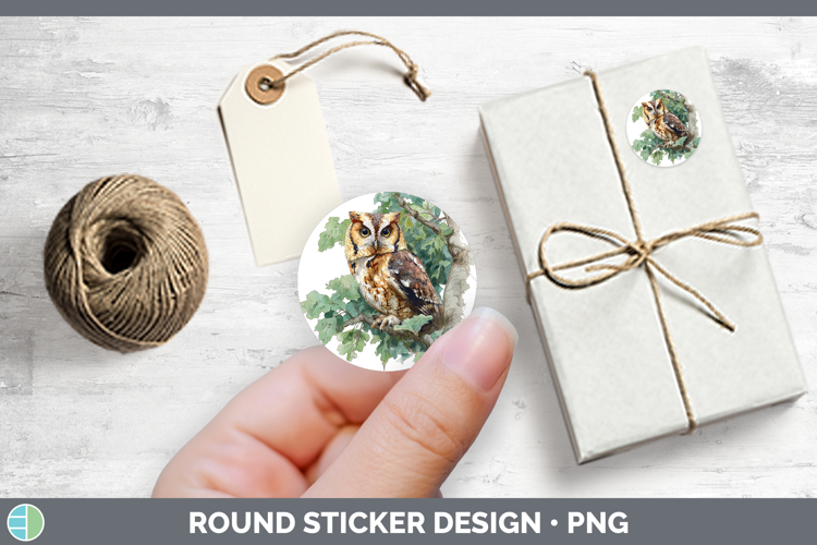 Tufted Owl Owls Sketch Stickers Design