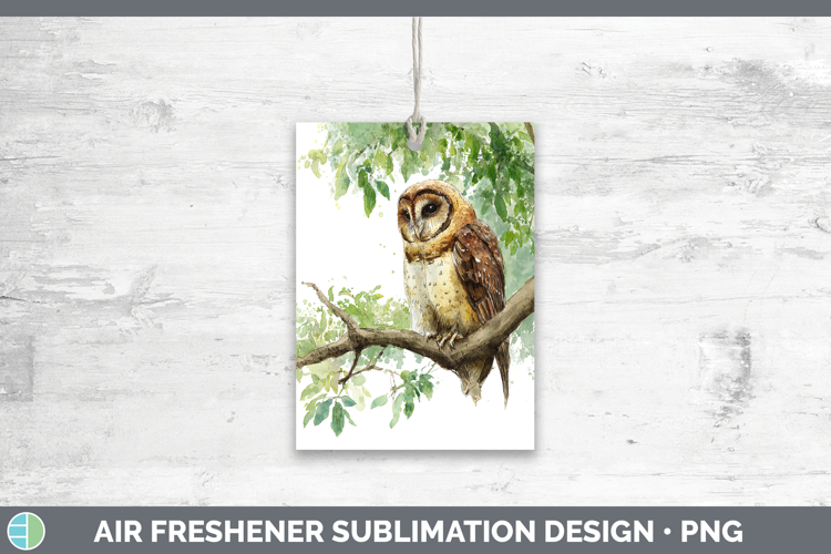 Wood Owl Owls Sketch Air Freshener Sublimation Design
