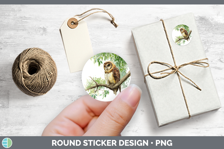Wood Owl Owls Sketch Stickers Design