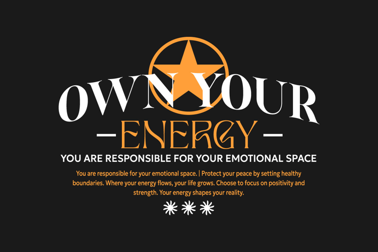Own Your Energy Urban Typography T-shirt Design