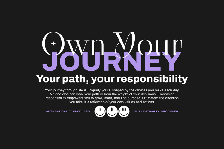 Own Your Journey Urban Typography T-shirt Design