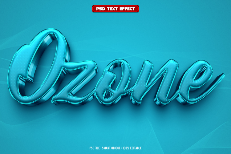 Ozone 3D editable text effect