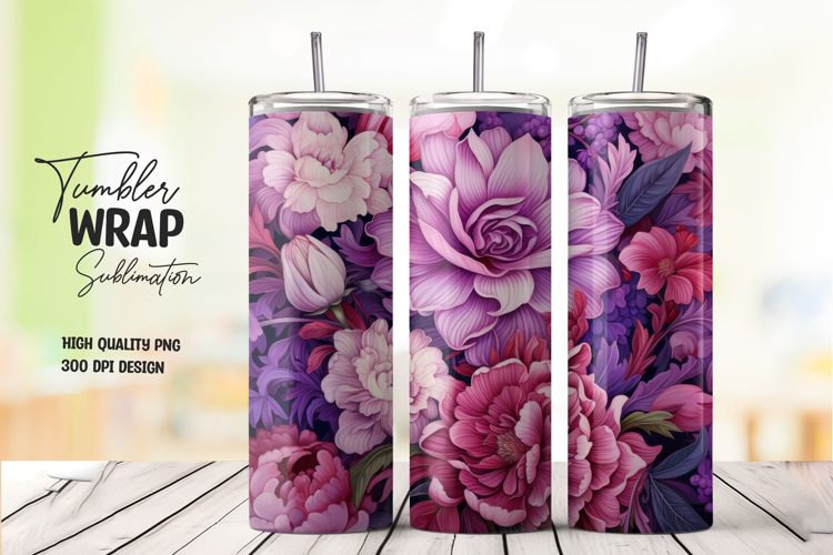 Pink Roses Aesthetic 20oz Tumbler Wrap