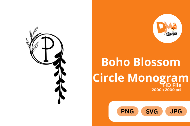 Boho Flower Clipart Image 20