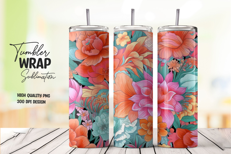 Orange Blossom 20oz Tumbler Wrap Sublimation