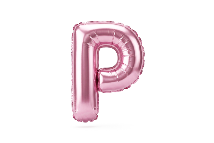 Pink Metallic Letter P Foil Balloon Party Decoration