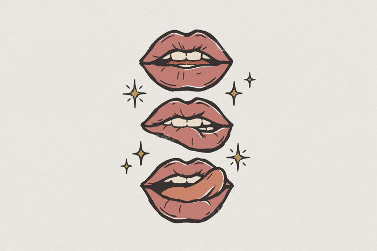 Bite Me PNG, Sexy Lips Clipart, Digital Download, Flirty