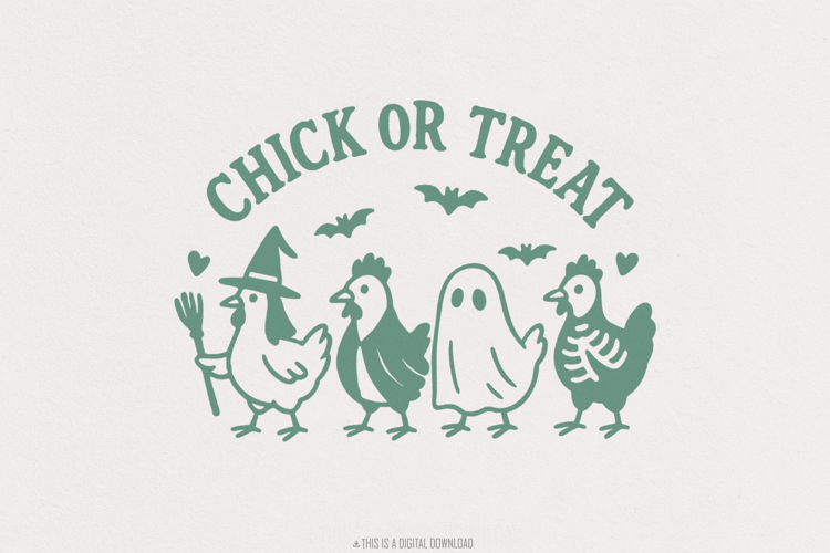 Chick Or Treat PNG, Funny Halloween Chicken Shirt, Ghost
