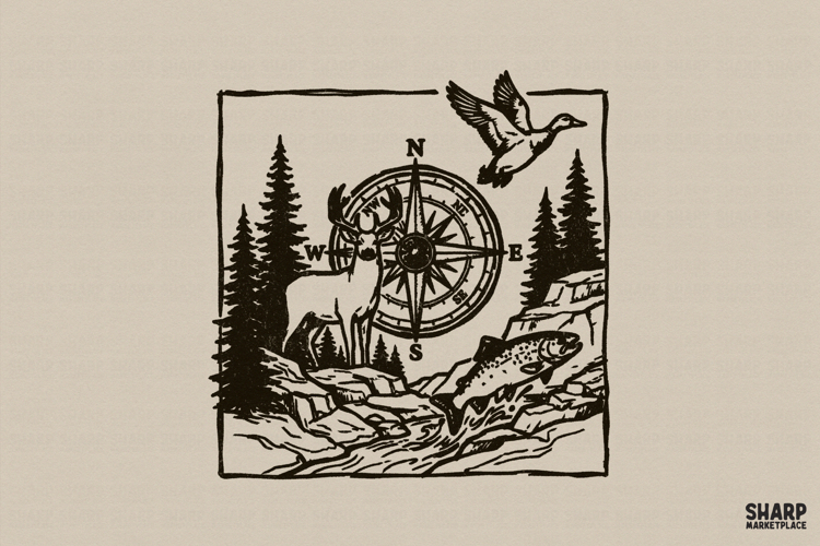 Outdoor Hunting Fishing Camping Shirt, Trendy Sublimation