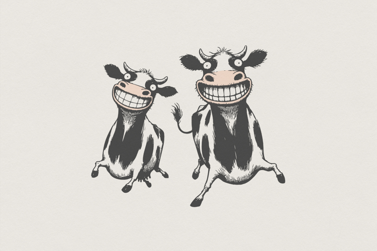 Cute Cartoon Cow Image 11