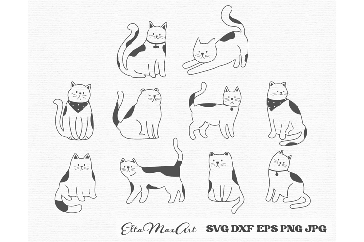 Cats SVG Bundle, Cats Outline svg