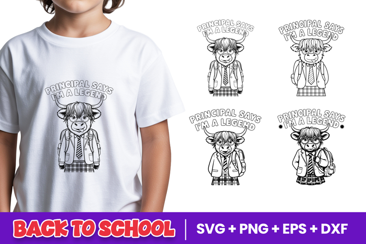 Principal Says Im A Legend Cow SVG PNG