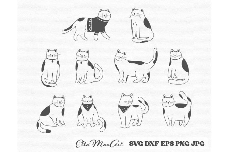 Cats SVG Bundle, Cats Outline svg