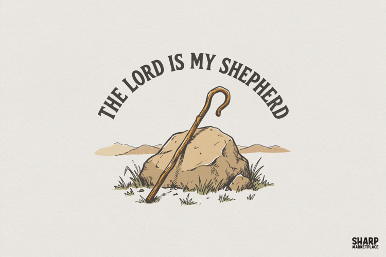 The Lord Is My Shepherd PNG, Christian Bible Verse Shirt,