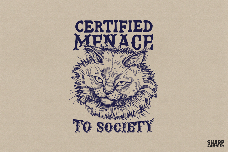Certified Menace To Society Funny Png Grumpy Cat Art Animal