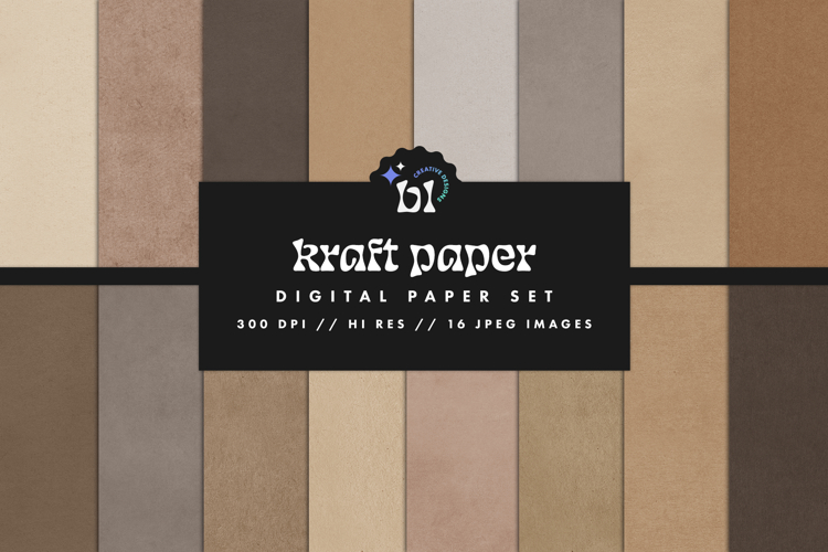 Kraft Paper Seamless Textures - 16 JPEG Paper Textures