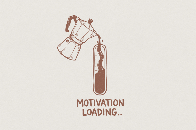Motivation Loading PNG Coffee Design, Funny Morning Shirt,