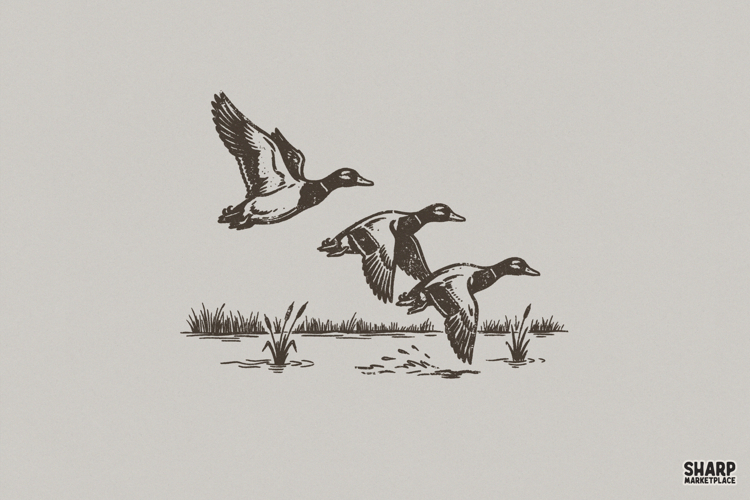 Duck Flight Shirt PNG, Trendy PNG, Hunting PNG Design With