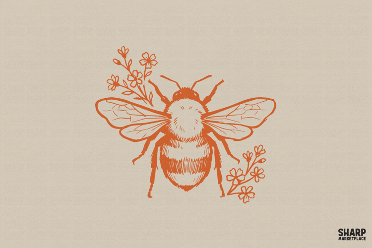 Bee Floral Spring Shirt Sublimation, Trendy Wildflower