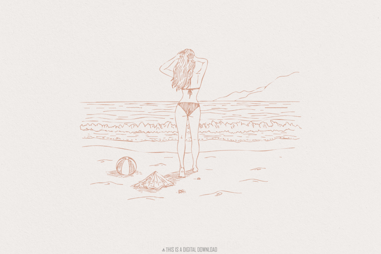 Beach Scene Clipart Image 9