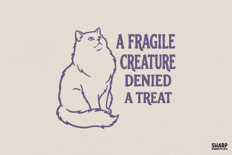 A Fragile Creature Denied A Treat PNG, Funny Cat Digital