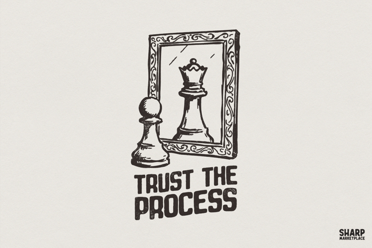 Trust The Process PNG, Motivational Chess Printable, Queen
