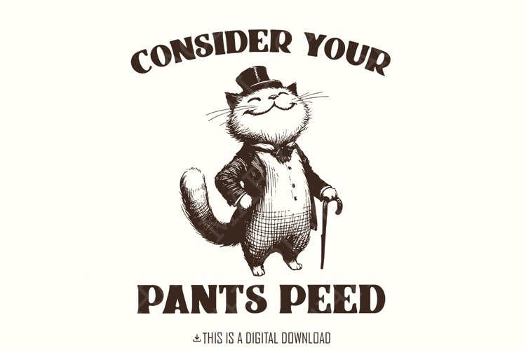 Consider Your Pants Peed PNG, Funny Cat T-Shirt Design example image 1