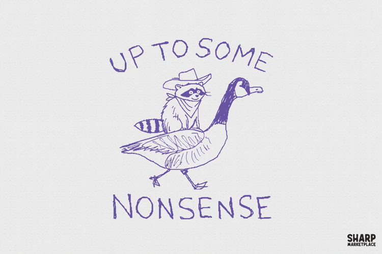 Up To Some Nonsense PNG Designs, Western Raccoon Goose, example image 1