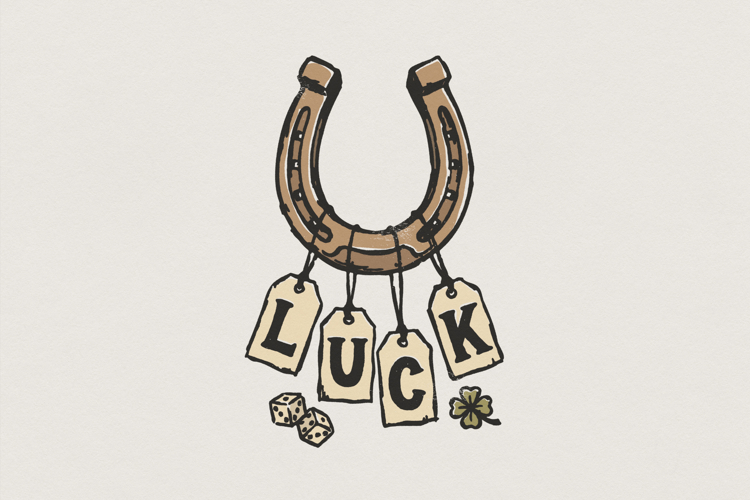 Luck Horseshoe PNG, Lucky Charm T-Shirt Design, Digital