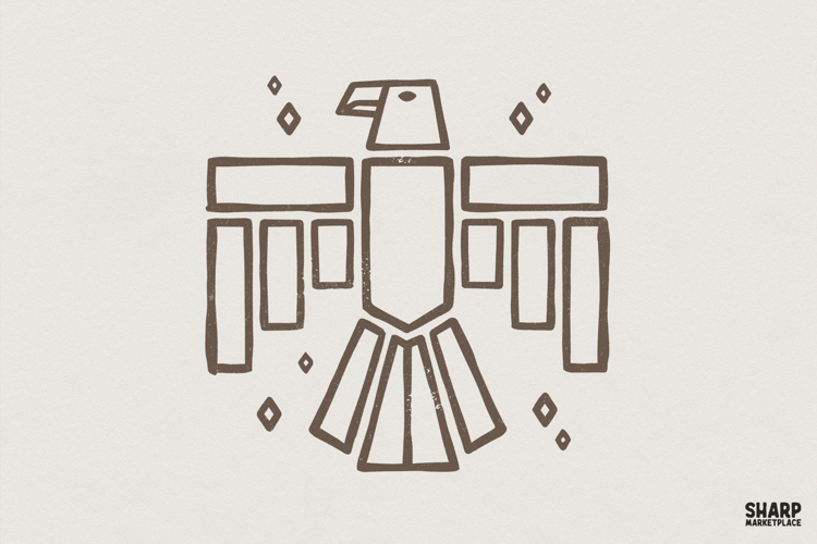 Thunderbird PNG Design, Tribal Bird Digital Graphic,