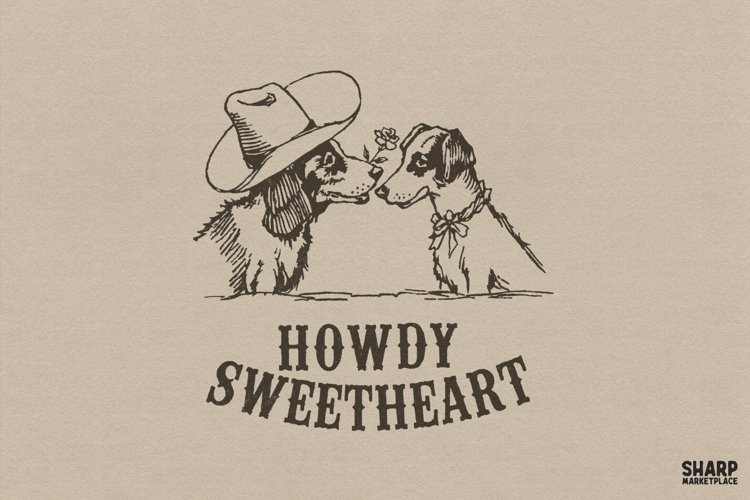 Howdy Sweetheart Western PNG, Love PNG, Dog Mom PNG For