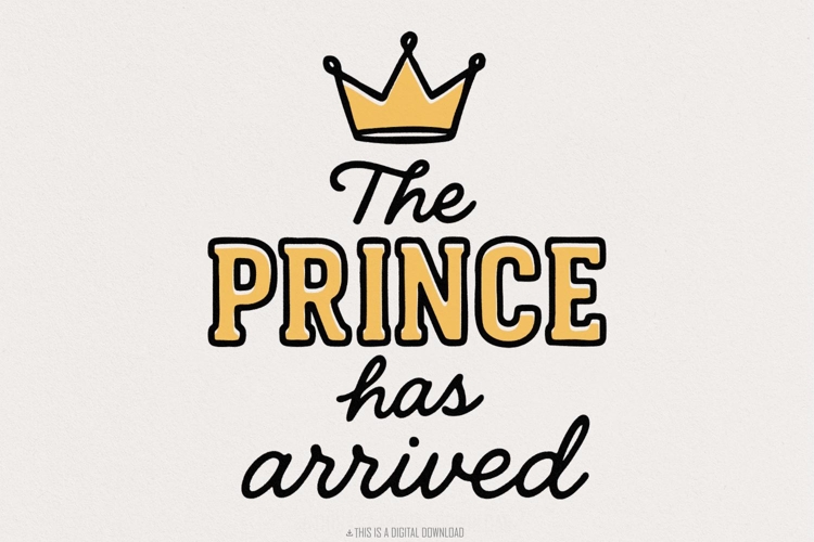 The Prince Has Arrived PNG, Royal Baby Boy Announcement
