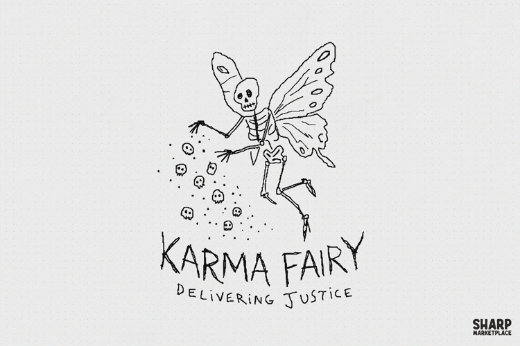 Karma Fairy Delivering Justice PNG, Butterfly PNG, Shirt example image 1