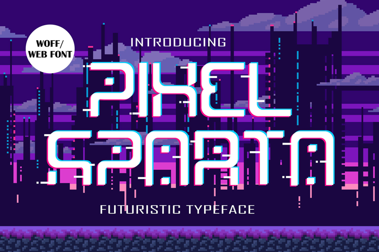 Pixel Sparta | Futuristic Display Webfont WOFF