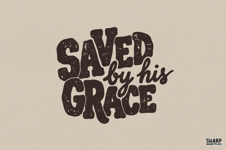 Saved By His Grace PNG, Christian PNG, Faith PNG, Bold