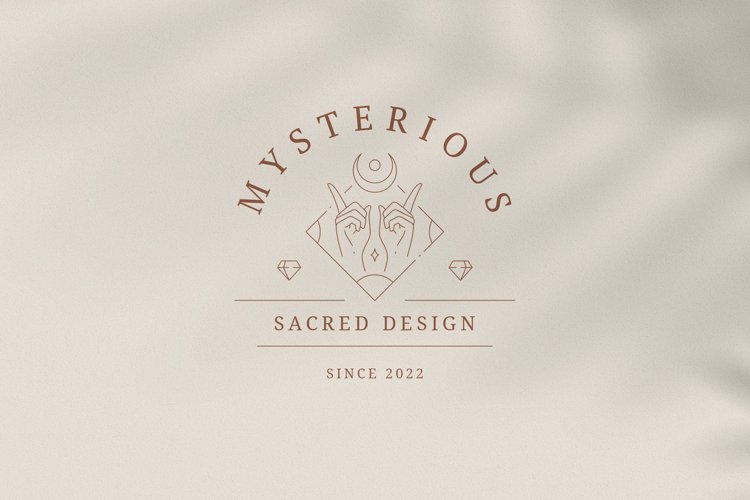 Esoteric minimalist line art logotype example image 1