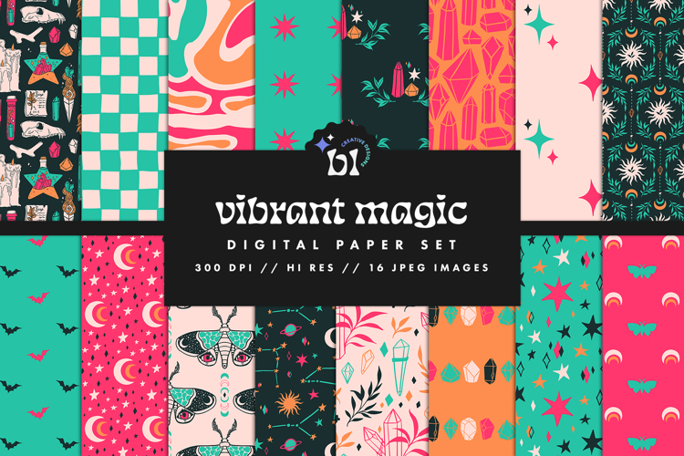 16 Vibrant Magic Seamless Patterns