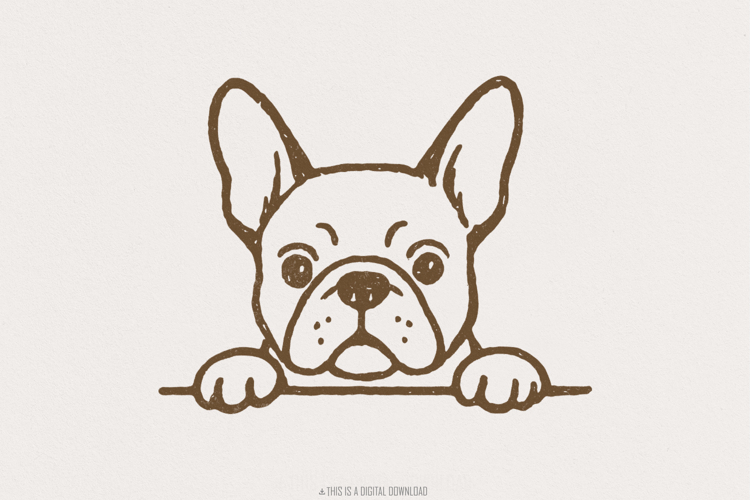 French Bulldog PNG, Digital Download, Cute Dog Clipart,