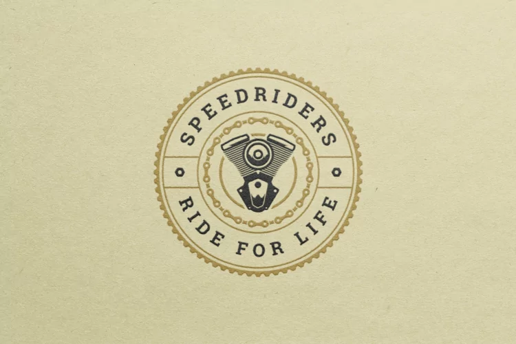 Motorcycle service vintage logotype