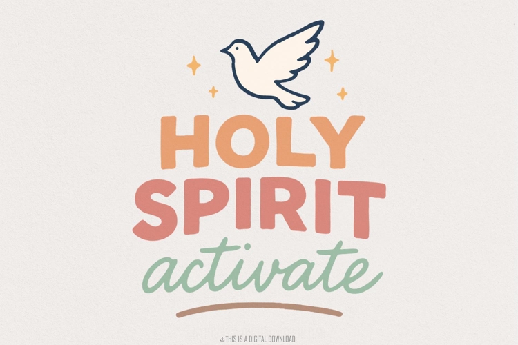 Holy Spirit Activate PNG, Christian Digital Download, Faith
