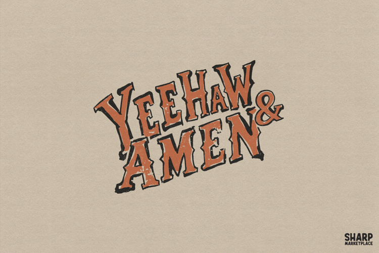 Yeehaw & Amen Christian PNG, Western Faith Shirt Design,