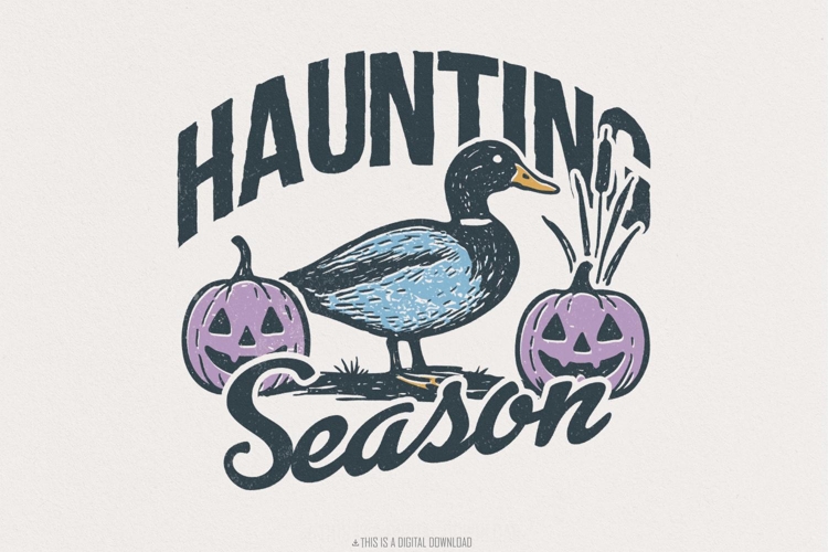 Haunting Season PNG, Halloween Duck Digital Download,