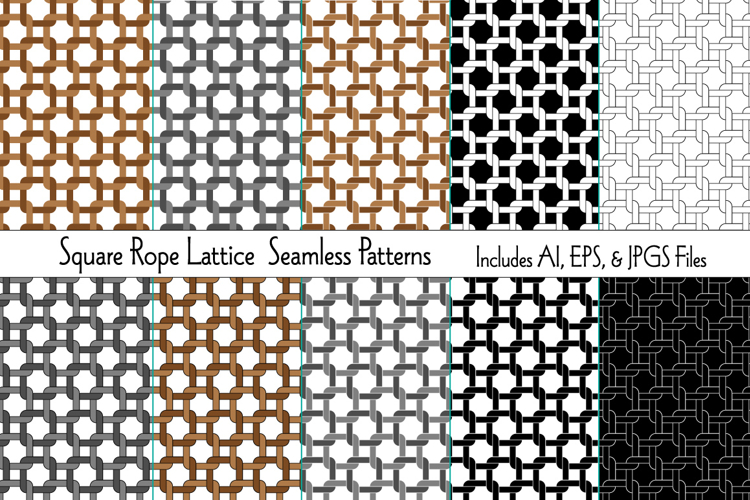 Square Rope Seamless Lattice Patterns