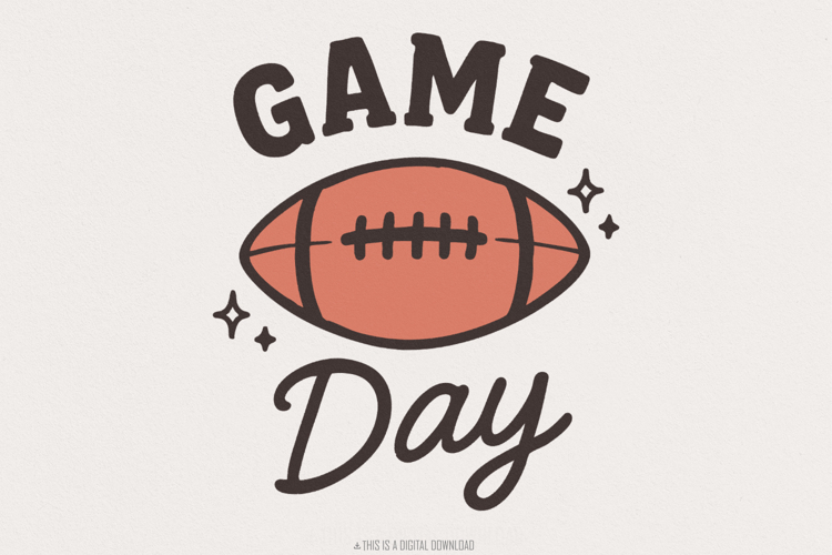 Game Day PNG, Digital Download, Football Shirt Design,