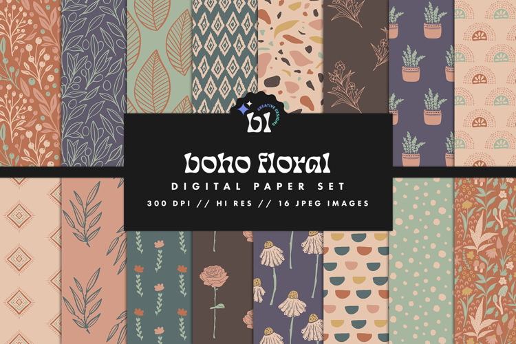 Boho Scrapbook Paper Image 7
