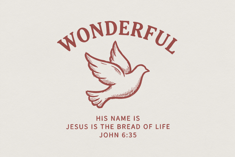 Wonderful His Name Is Jesus PNG, Bread Of Life Dove