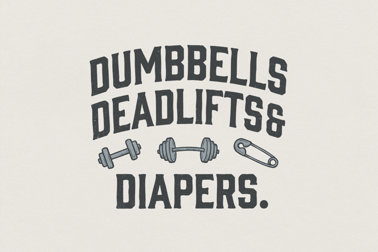Dumbbells Deadlifts & Diapers PNG, Dad Workout Shirt,